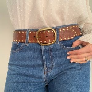 Coach leather belt